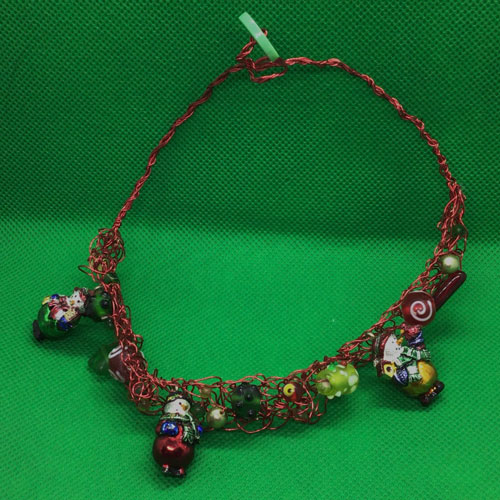 Vintage Christmas Wire Choker Necklace - AFG Convention